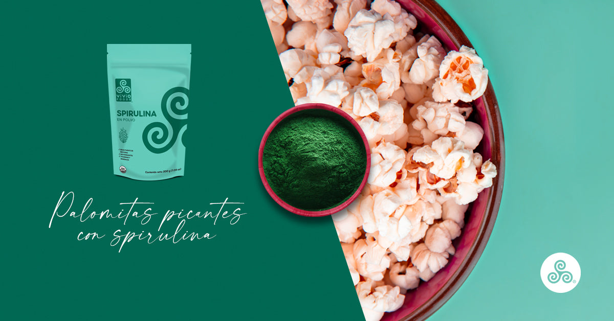 Palomitas picantes con Spirulina