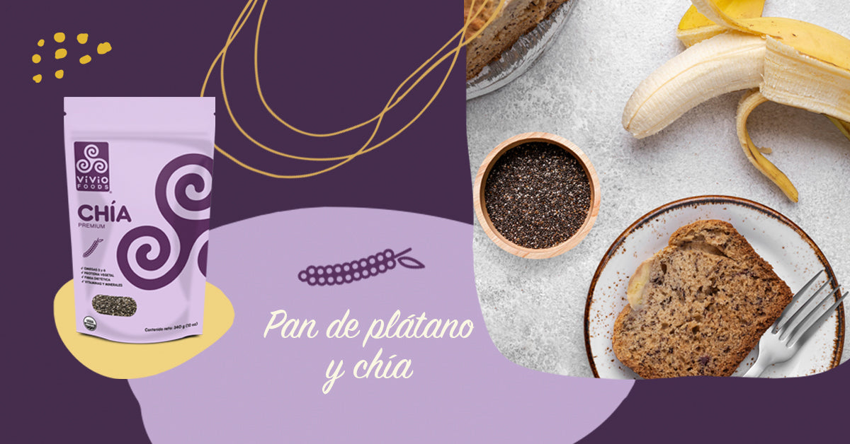 Pan de plátano y chía.