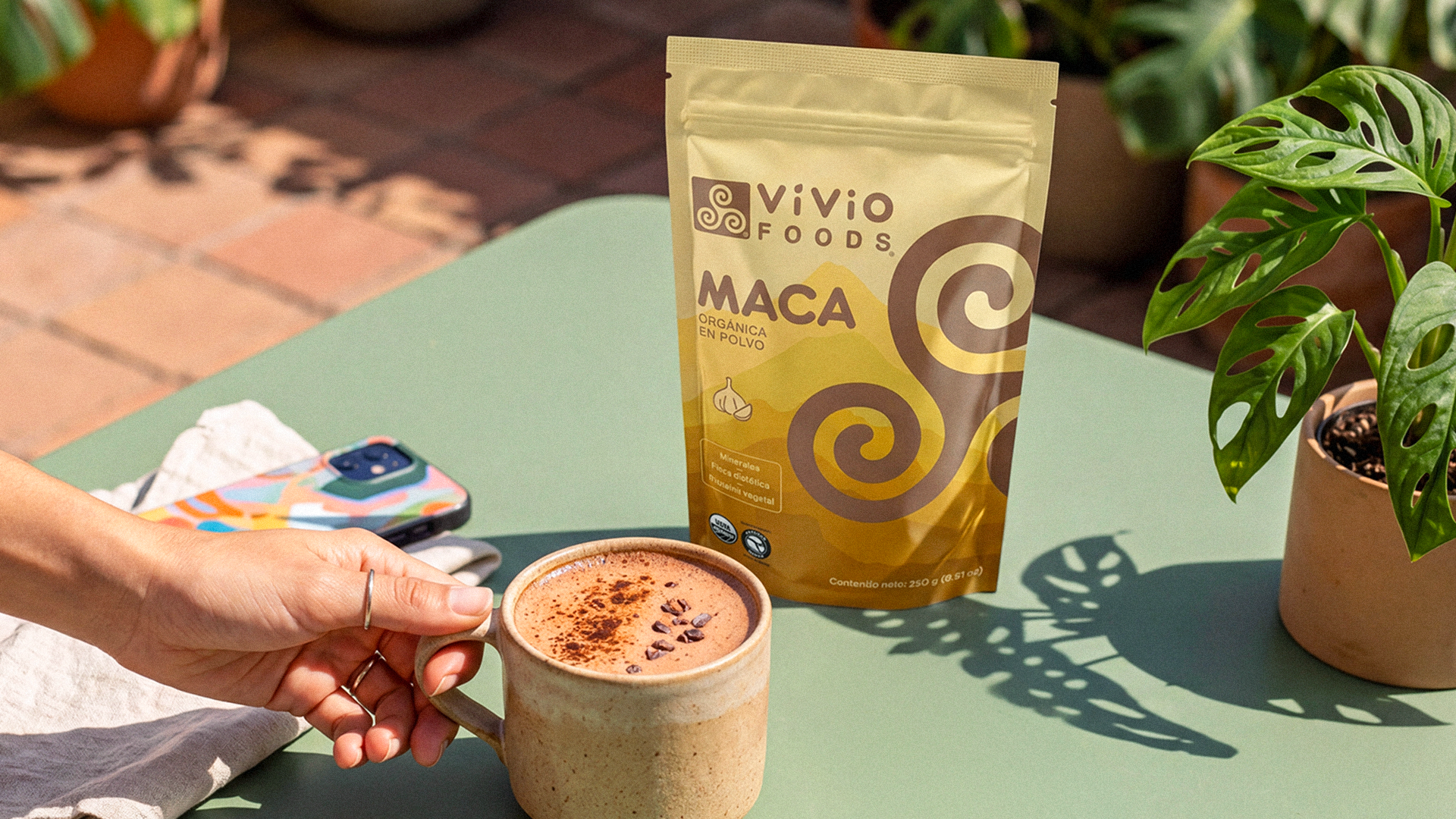 Chocolate caliente con Maca