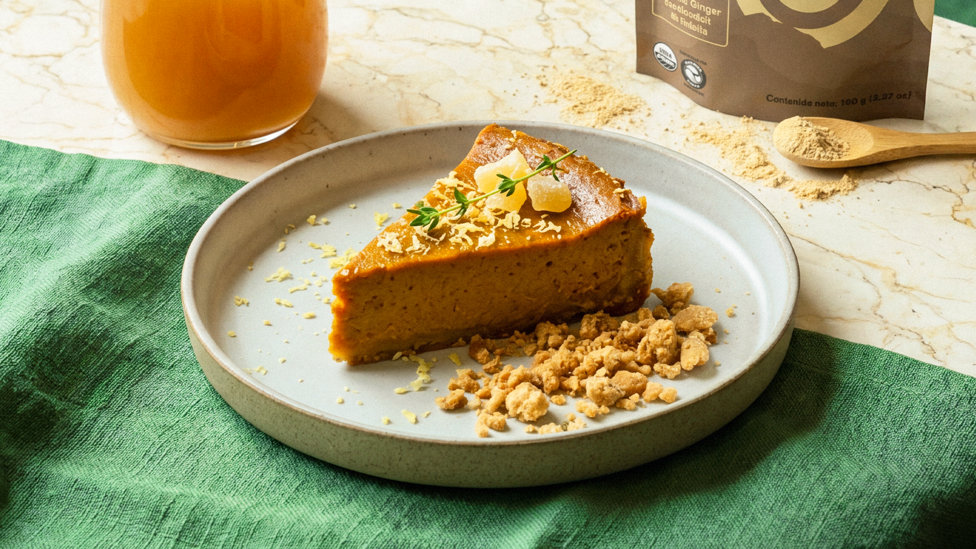 Pay de calabaza con jengibre