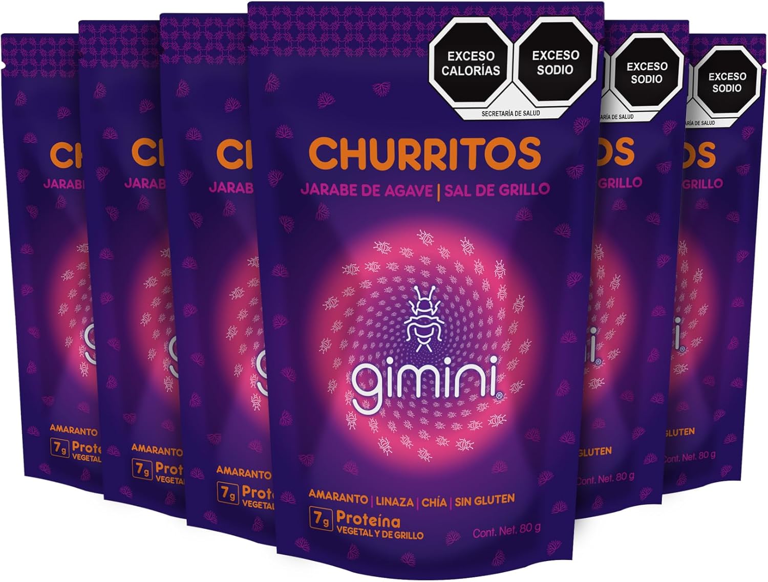 Churritos de Agave y Sal de Grillo 12pz