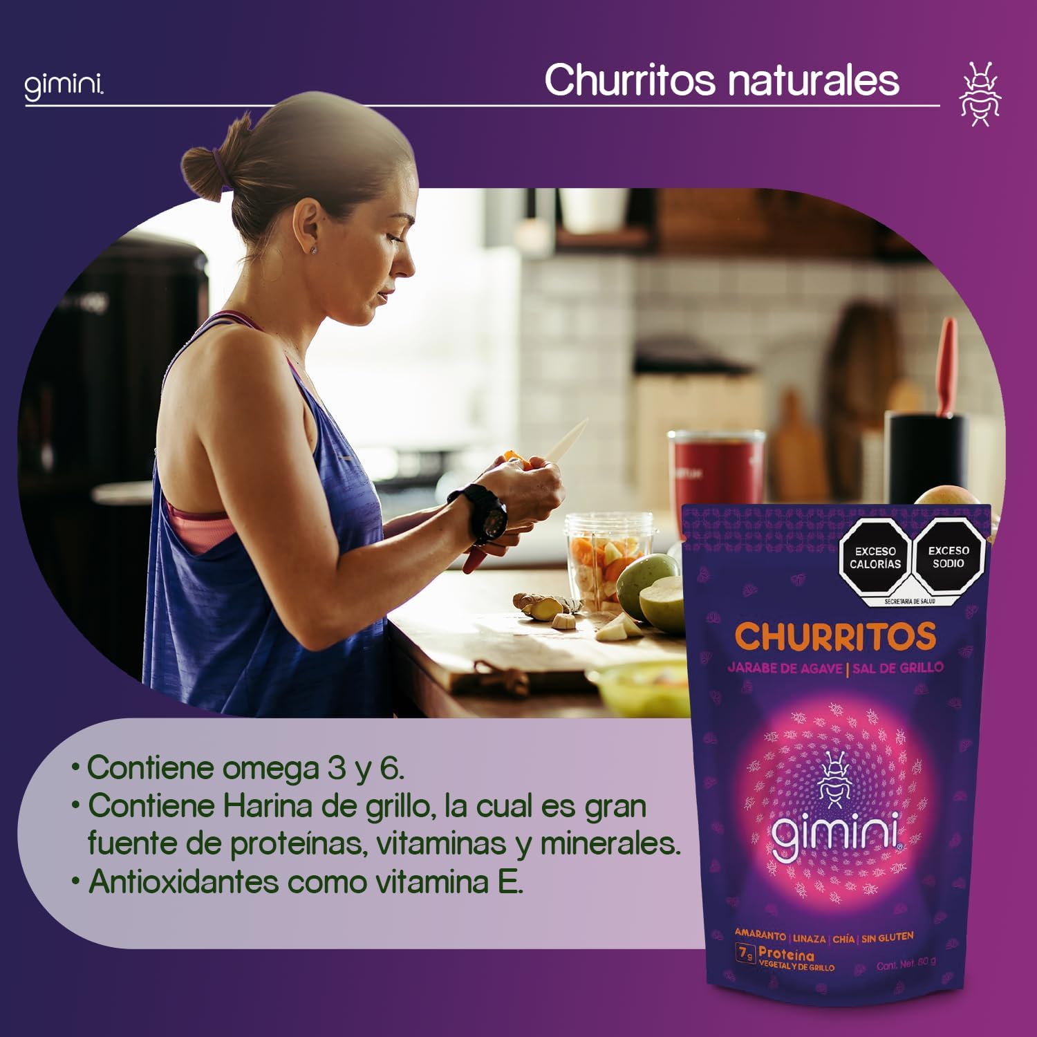 Churritos de Agave y Sal de Grillo 12pz